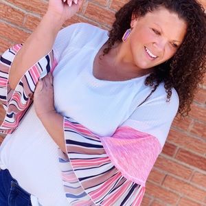 Sheer Bell Sleeve Top